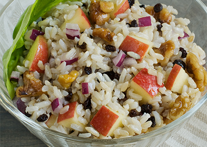Brown Rice and Apple Salad with Toasted Walnuts | Nakano Flavors